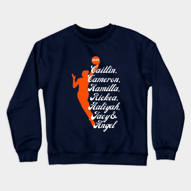 WNBA Draft 2024 Caitlin Clark, Cameron Brink, Angel Reese Crewneck Sweatshirt by Shine Threads